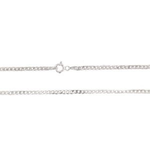 Łańcuszek srebrny pancerka diamentowana 925